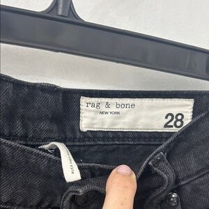 rag & bone Women's High Rise Jeans - Black